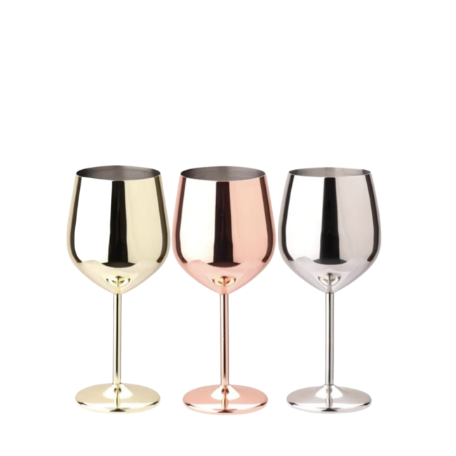 RVS Glazen set 3 stuks