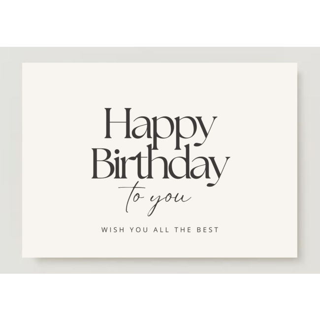 Happy Birthday Wenskaart