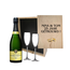 Gepersonaliseerde kist met Champagne en 2 glazen
