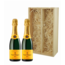 Veuve Clicquot  Geschenkset Houten Kist 2x37,5CL