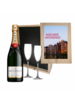  Gepersonaliseerde kist met Champagne en 2 glazen