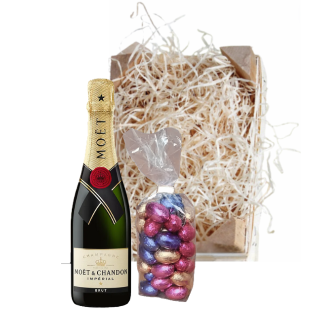 Moët & Chandon Paaspakket Brut 37,5cl met Paaseitjes