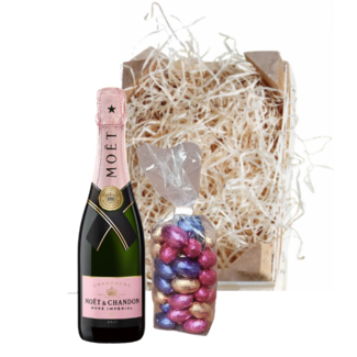 Moët & Chandon Paaskratje Rosé 37,5cl met Paaseitjes
