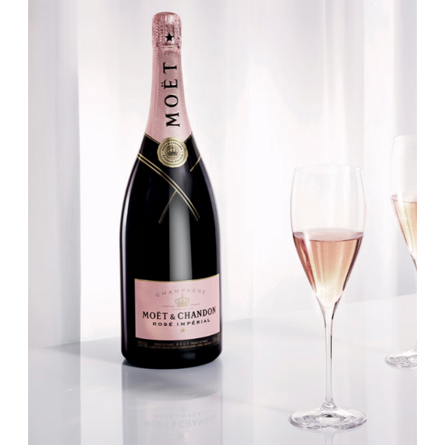 Moët & Chandon Rosé 75cl met 2 flutes Paasgeschenkdoos