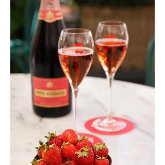 Piper-Heidsieck Rose + 2 glazen 75CL