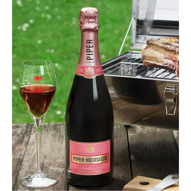 Piper-Heidsieck Rosé Sauvage in Ice Jacket Cooler met strik 75CL