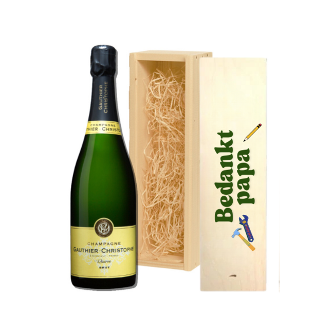 Gepersonaliseerde Kist met Champagne voor Vaderdag