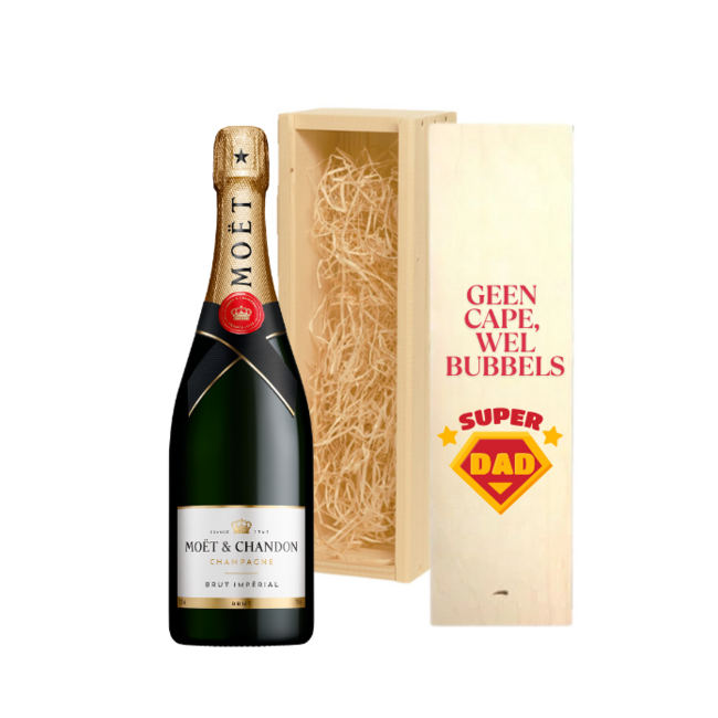 Gepersonaliseerde Kist met Moët & Chandon voor Vaderdag