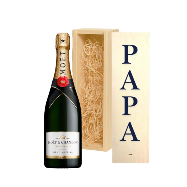 Gepersonaliseerde Kist met Moët & Chandon voor Vaderdag