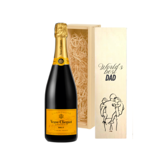 Gepersonaliseerde Kist met Veuve Clicquot voor Vaderdag