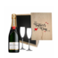 Gepersonaliseerde kist voor Vaderdag met Champagne en 2 glazen