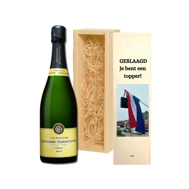 Gauthier-Christophe Gepersonaliseerde Champagne Cadeau voor de Geslaagde