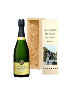  Bruiloft Cadeau – Champagne in Gepersonaliseerde Kist