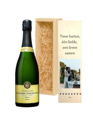  Bruiloft Cadeau – Champagne in Gepersonaliseerde Kist
