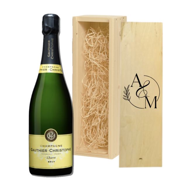 Gepersonaliseerde Magnum kist met Champagne - Huwelijkscadeau