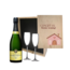 Gepersonaliseerde kist met Champagne en 2 glazen  - Nieuwe Woning