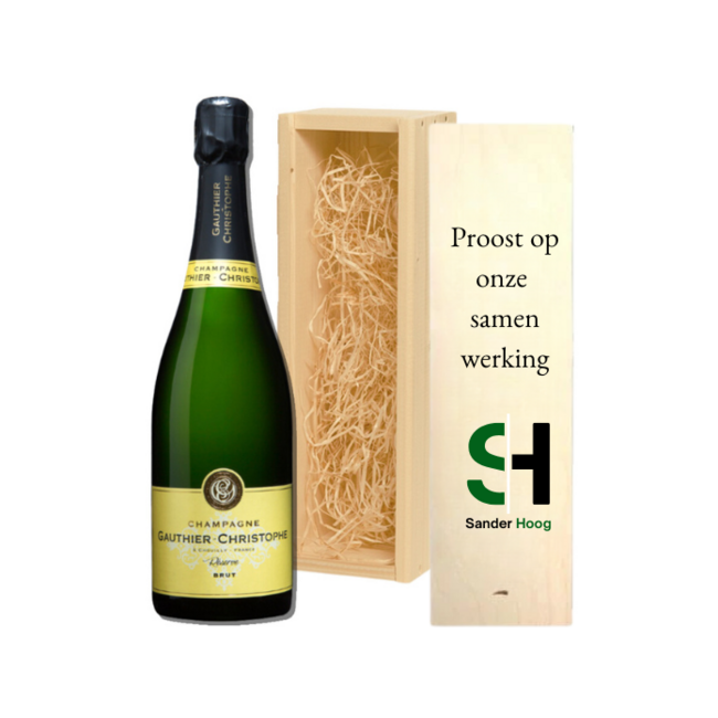 Gauthier-Christophe Gepersonaliseerde Champagne Cadeau als Bedankje voor de Samenwerking