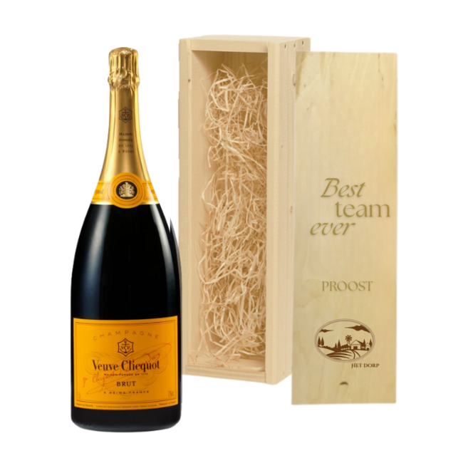 Bedankcadeau – Gepersonaliseerde Kist met Magnum Champagne