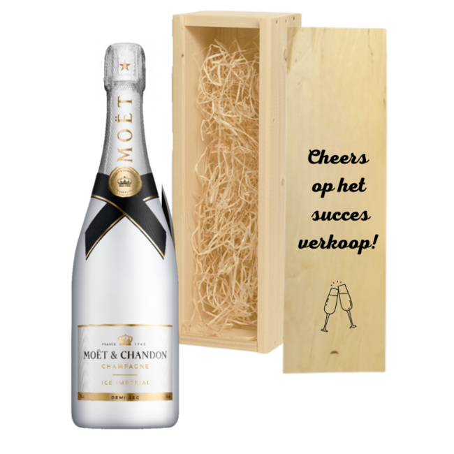 Bedankcadeau – Gepersonaliseerde Kist met Magnum Champagne