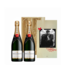 Valentijnsdag Geschenk – Luxe Houten Kist met 2 Champagnes