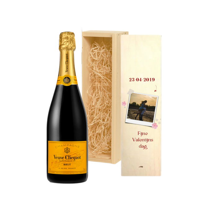 Gepersonaliseerde kist met Champagne – voor Valentijn