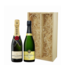 Luxe geschenkkist met 2x 37,5 cl Champagne