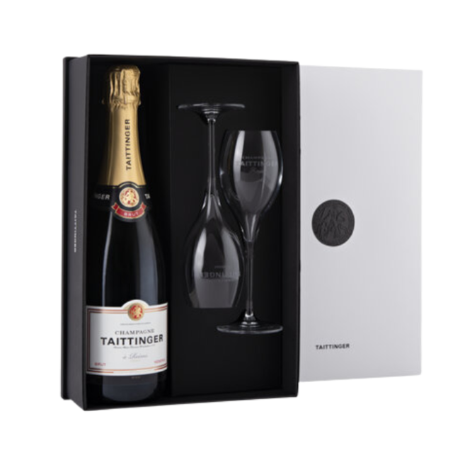 Taittinger Champagne Giftbox met 2 Glazen