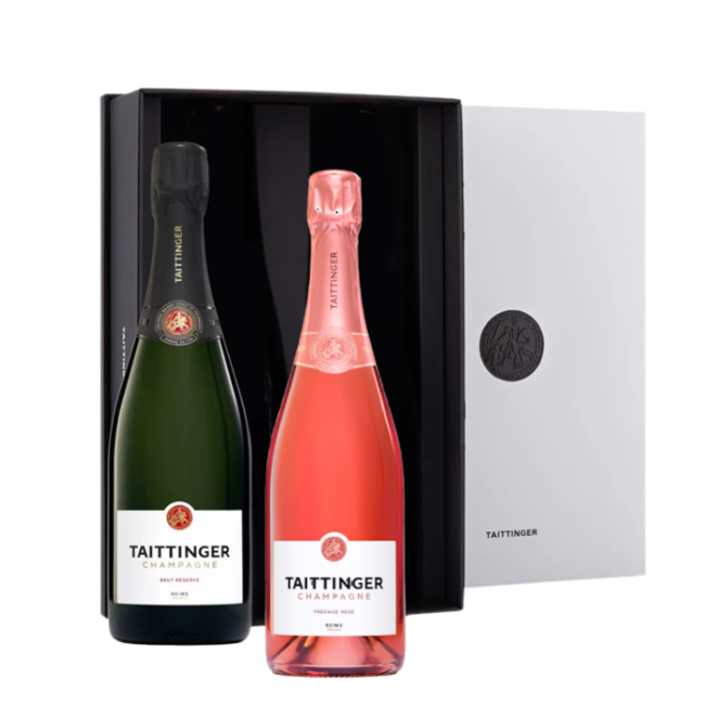 Taittinger Brut & Rosé Champagne Giftbox