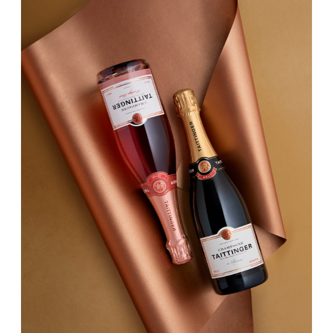 Taittinger Brut & Rosé Champagne Giftbox