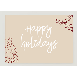 Happy Holidays Wenskaart