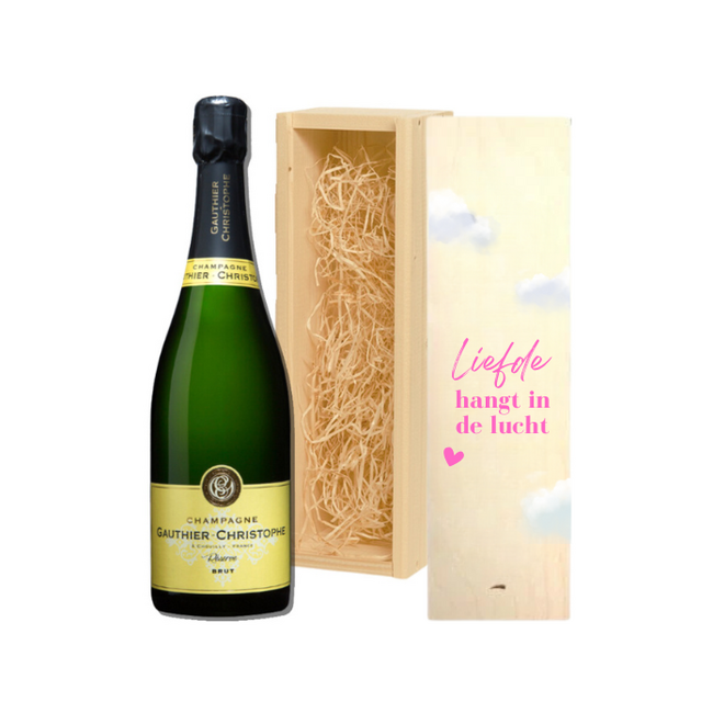 Exclusief Valentijnsgeschenk - Champagne in Gepersonaliseerde Kist
