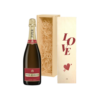 Exclusief Valentijnsgeschenk - Champagne in Gepersonaliseerde Kist