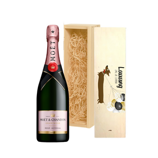 Gepersonaliseerde Kist met Rosé Champagne – Het Perfecte Verjaardagscadeau