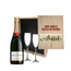 Champagne Felicitatie Cadeau in Luxe Houten Kist