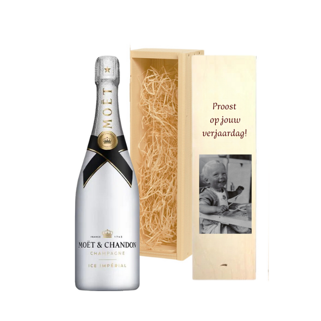 Proost op de Verjaardag – Champagne met Persoonlijke Kist