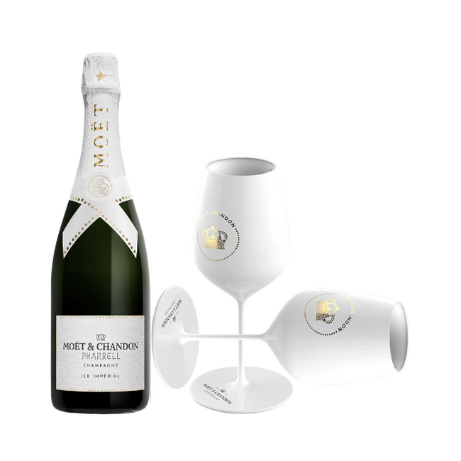 Moët & Chandon Ice x Pharrell Williams Limited Edition met 2 Ice Glazen