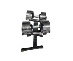 PTessentials Verstelbare Chrome Dumbbells  inclusief stand