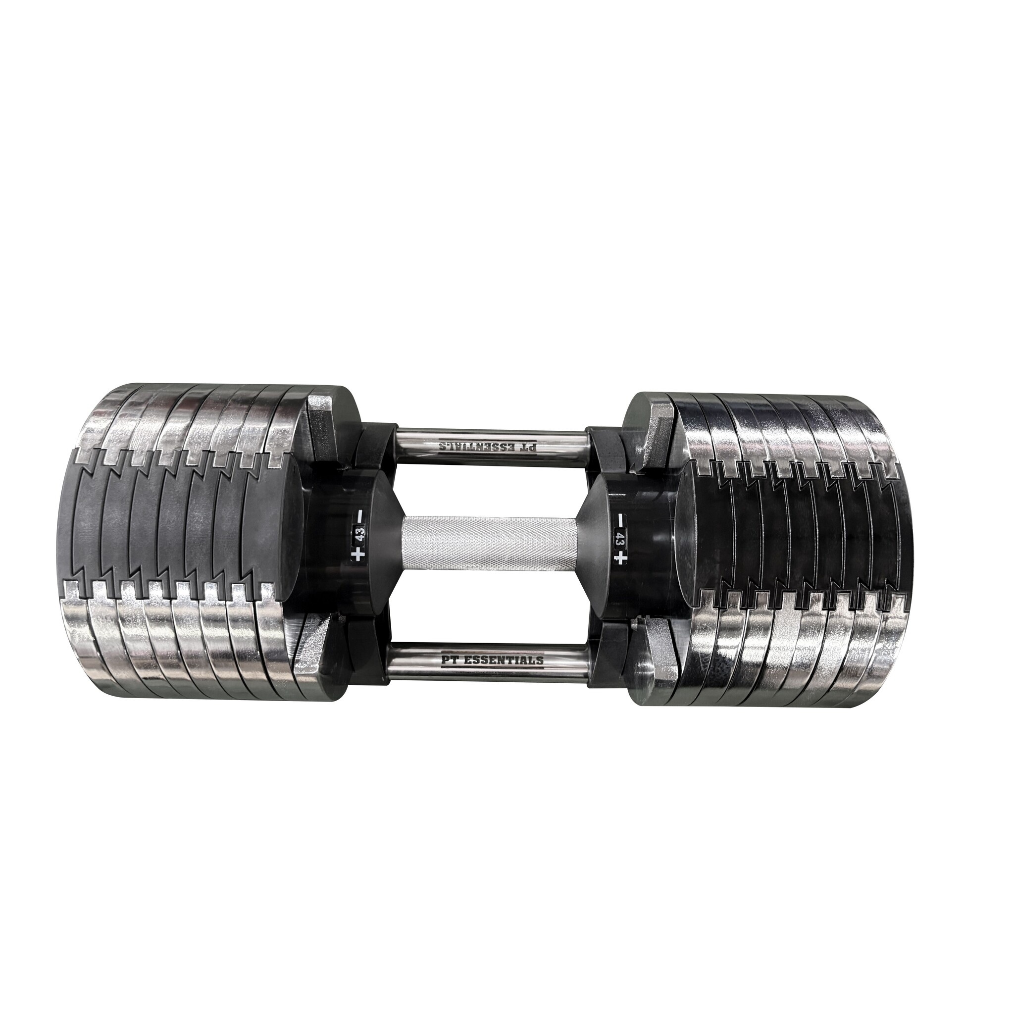 PTessentials Verstelbare Chrome Dumbbells inclusief stand