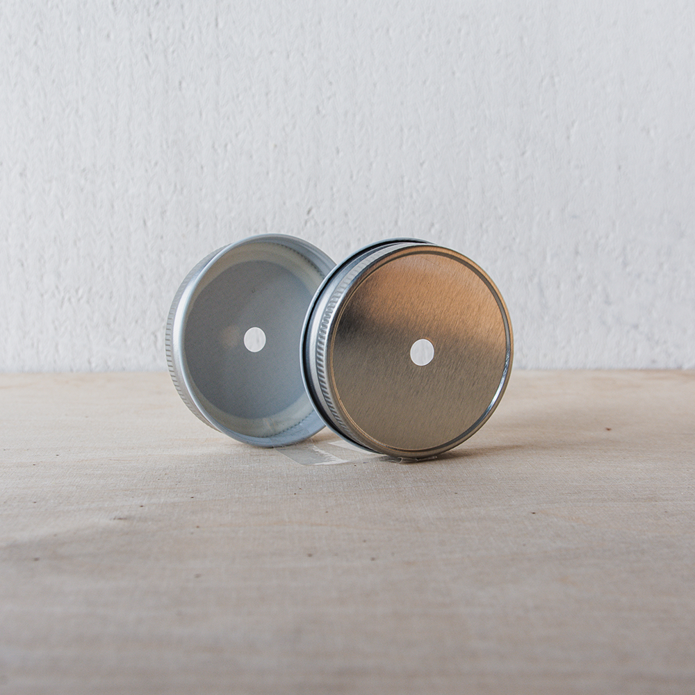 Masonjar Mason Jar regular straw hole lid silver Mason Jar