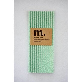 004 Paper Straw Quatrefoil Mint Green