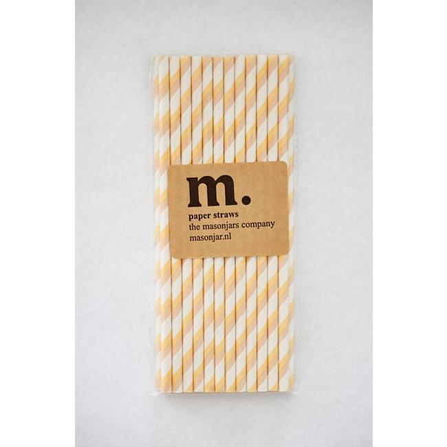 008 | Paper straws | brown/yellow/white striped