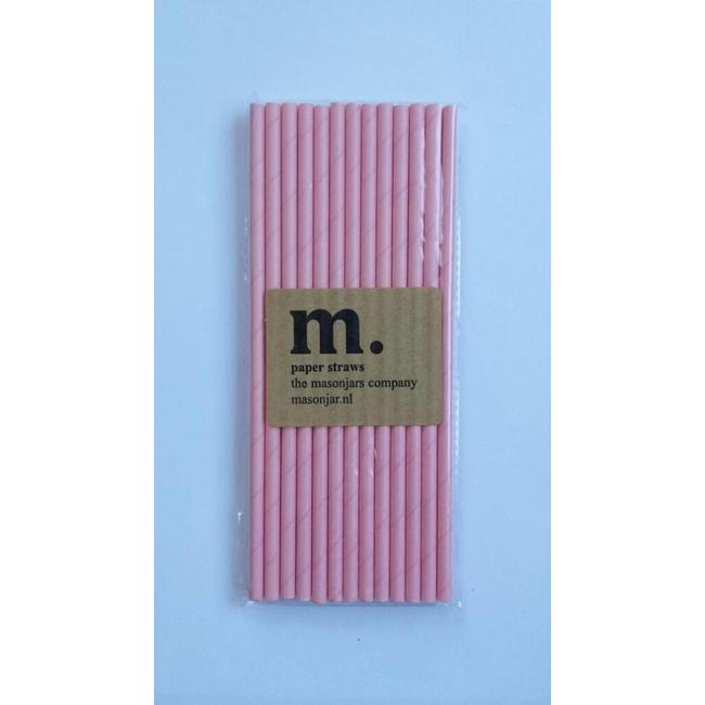 024 Paper straws | plain pink
