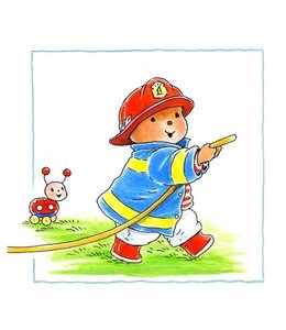 Muursticker Baby Bobbi als brandweer