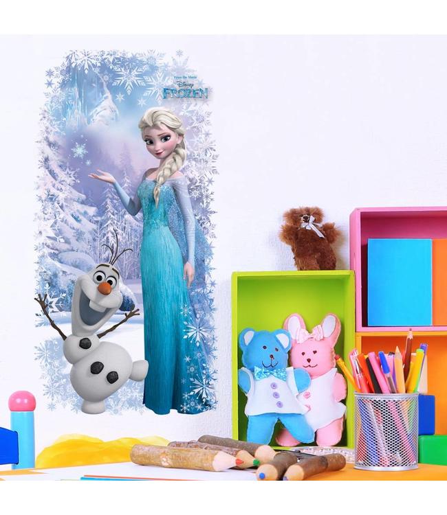 Muursticker frozen Elsa en Olaf