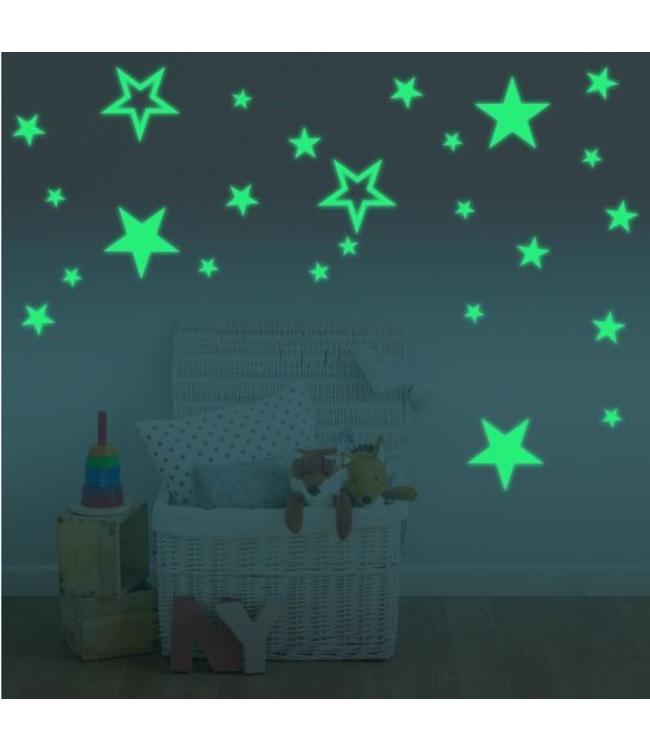 Groet in verlegenheid gebracht Leidingen Muurstickers glow in the dark sterren- Muurstickers&zo - Muurstickers&zo