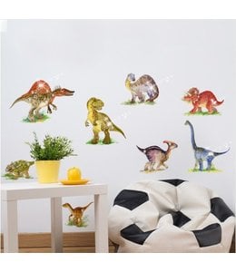 Muursticker dino's met diamantjes