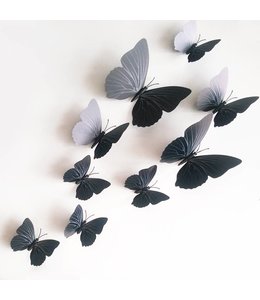 3D vlinders zwart