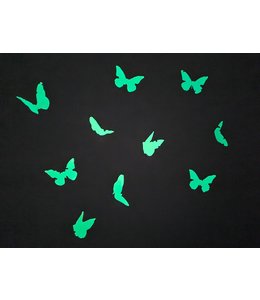 Muursticker glow in the dark vlinders