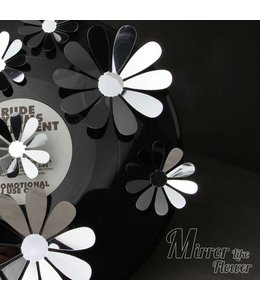 3D bloemen spiegel effect zilver