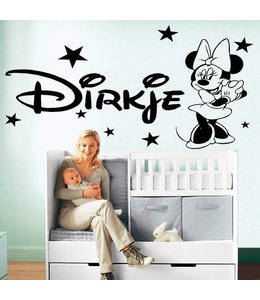 Naamsticker minnie mouse met sterren